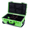Pelican 1510 Case, Lime Green with Black Handles & Latches TrekPak Divider System with Mesh Lid Organizer ColorCase 015100-0120-300-110