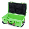 Pelican 1510 Case, Lime Green with Desert Tan Handles & Latches Mesh Lid Organizer Only ColorCase 015100-0100-300-310