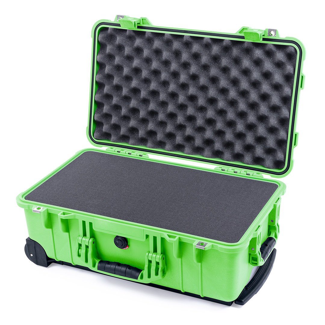 Pelican 1510 Case, Lime Green Pick &amp; Pluck Foam with Convolute Lid Foam ColorCase 015100-0001-300-300