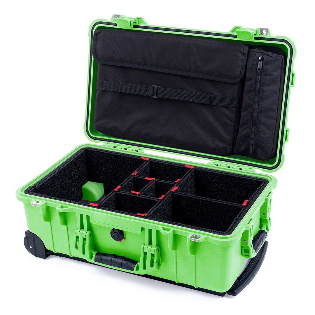 Pelican 1510 Lime Green Case - Easy Rolling Design