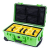Pelican 1510 Case, Lime Green Yellow Padded Microfiber Dividers with Mesh Lid Organizer ColorCase 015100-0110-300-300