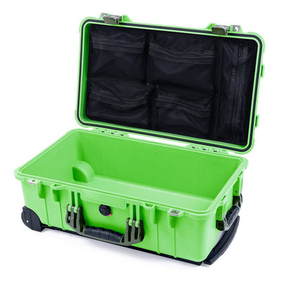 Pelican 1510 Case, Lime Green with OD Green Handles & Latches Mesh Lid Organizer Only ColorCase 015100-0100-300-130
