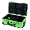 Pelican 1510 Case, Lime Green with OD Green Handles & Latches TrekPak Divider System with Mesh Lid Organizer ColorCase 015100-0120-300-130