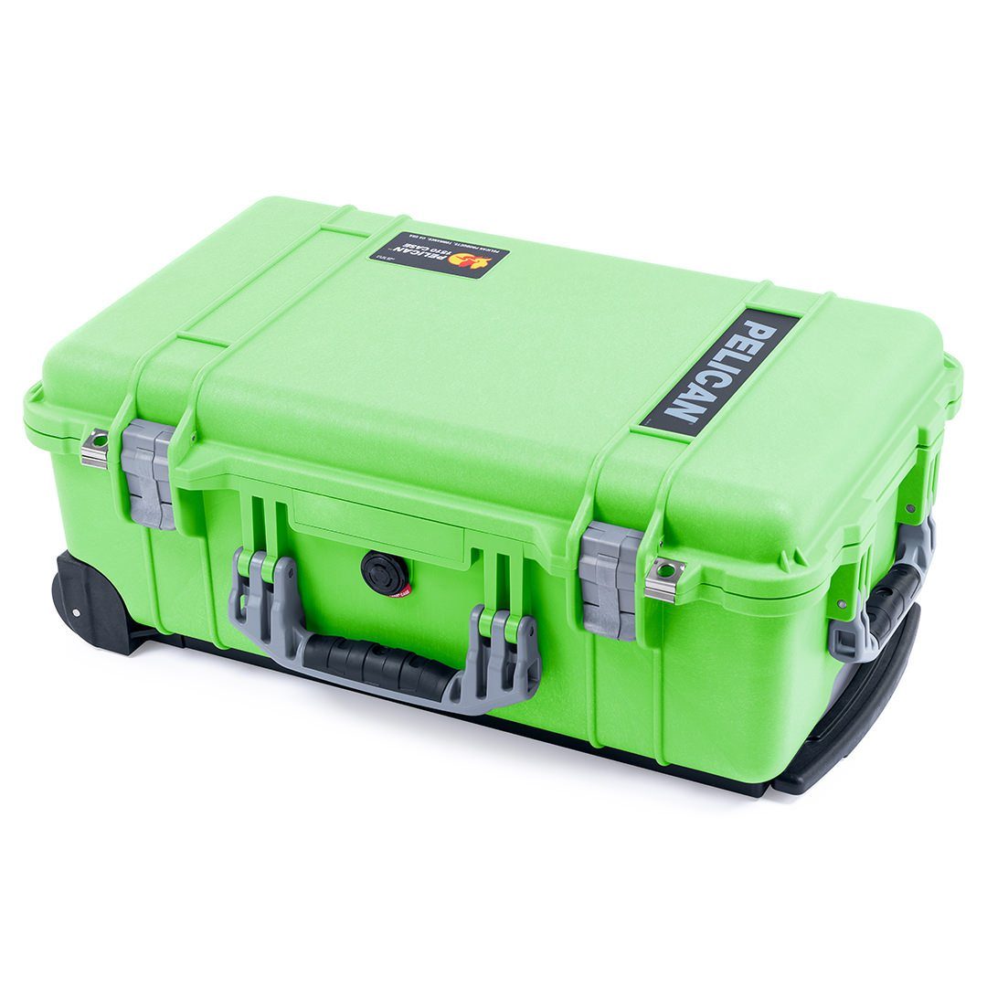 Pelican 1510 Case, Lime Green with Silver Handles &amp; Latches ColorCase 