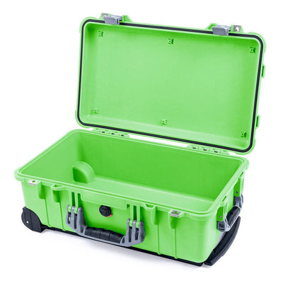 Pelican 1510 Case, Lime Green with Silver Handles & Latches None (Case Only) ColorCase 015100-0000-300-180