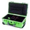 Pelican 1510 Case, Lime Green with Silver Handles & Latches TrekPak Divider System with Computer Pouch ColorCase 015100-0220-300-180