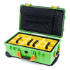Pelican 1510 Case, Lime Green with Yellow Handles & Latches Yellow Padded Microfiber Dividers with Computer Pouch ColorCase 015100-0210-300-240