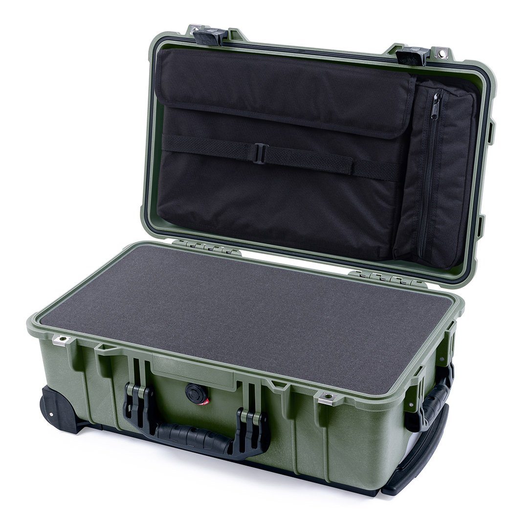Pelican 1510 Case: OD Green with Black Handles and Latches