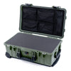 Pelican 1510 Case, OD Green with Black Handles & Latches Pick & Pluck Foam with Mesh Lid Organizer ColorCase 015100-0101-130-110