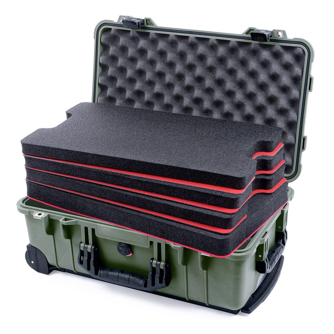 Pelican 1510 Case: OD Green with Black Handles and Latches
