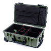 Pelican 1510 Case, OD Green with Black Handles & Latches TrekPak Divider System with Computer Pouch ColorCase 015100-0220-130-110