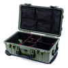 Pelican 1510 Case, OD Green with Black Handles & Latches TrekPak Divider System with Mesh Lid Organizer ColorCase 015100-0120-130-110