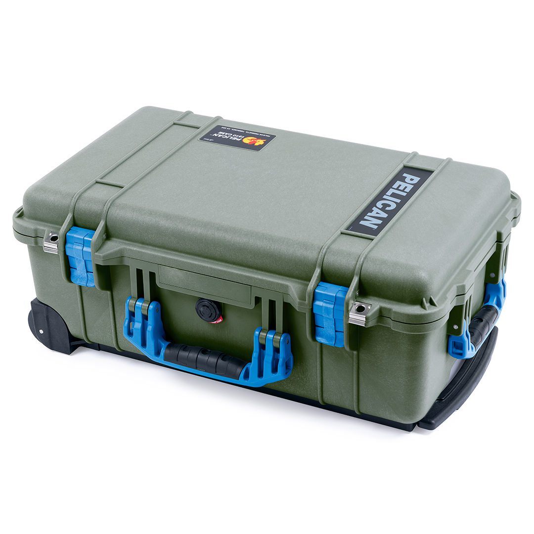 Pelican 1510 Case, OD Green with Blue Handles & Latches ColorCase 