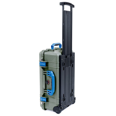 Pelican 1510 Case, OD Green with Blue Handles & Latches ColorCase