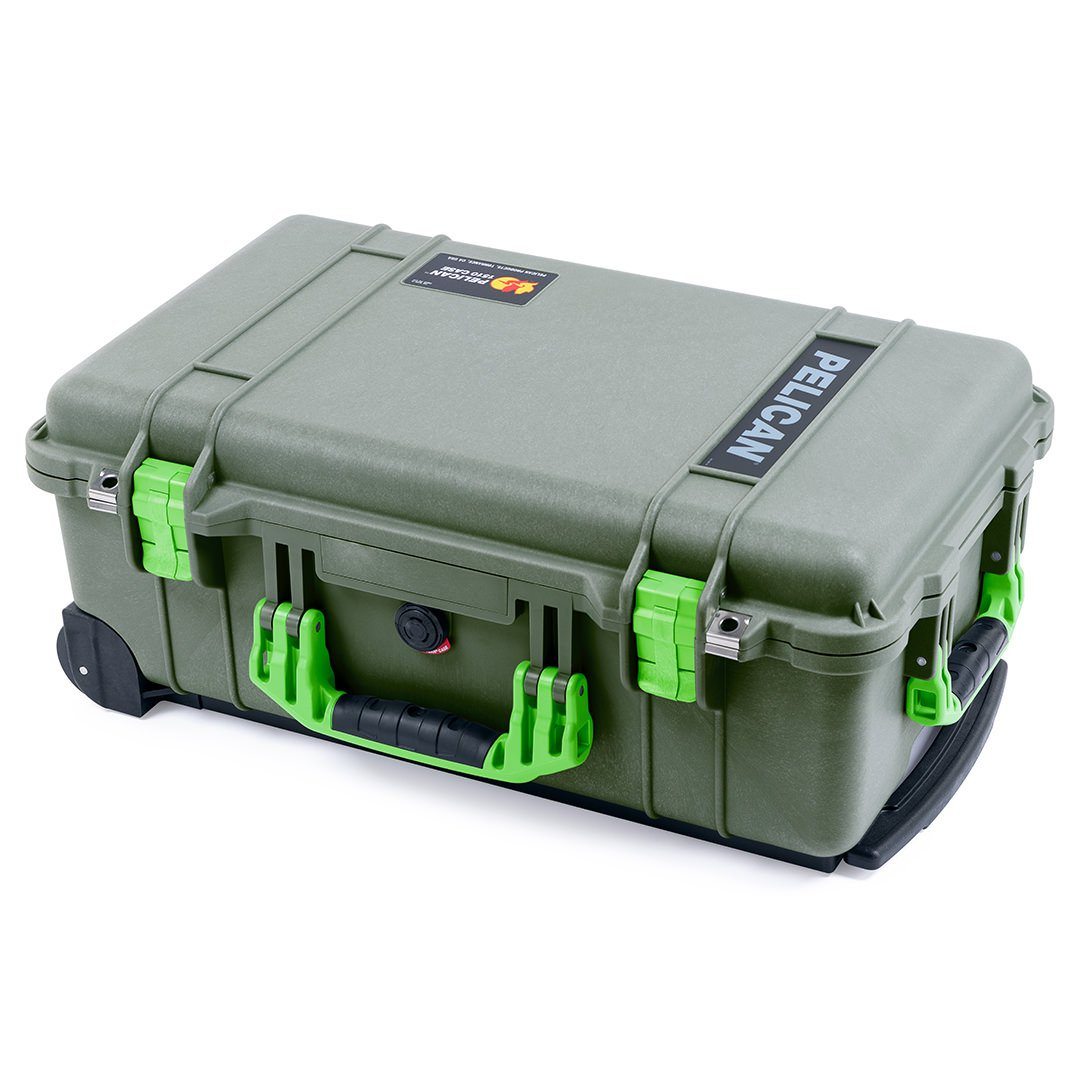 Pelican 1510 Case, OD Green with Lime Green Handles &amp; Latches ColorCase 
