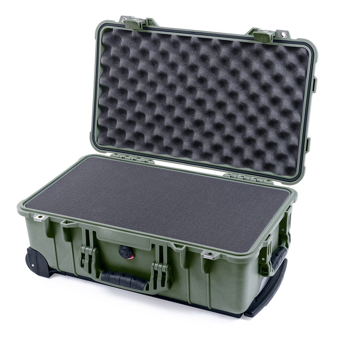 Pelican 1510 Case, OD Green Pick &amp; Pluck Foam with Convolute Lid Foam ColorCase 015100-0001-130-130