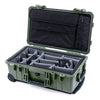 Pelican 1510 Case, OD Green Gray Padded Microfiber Dividers with Computer Pouch ColorCase 015100-0270-130-130