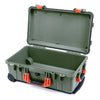 Pelican 1510 Case, OD Green with Orange Handles & Latches None (Case Only) ColorCase 015100-0000-130-150