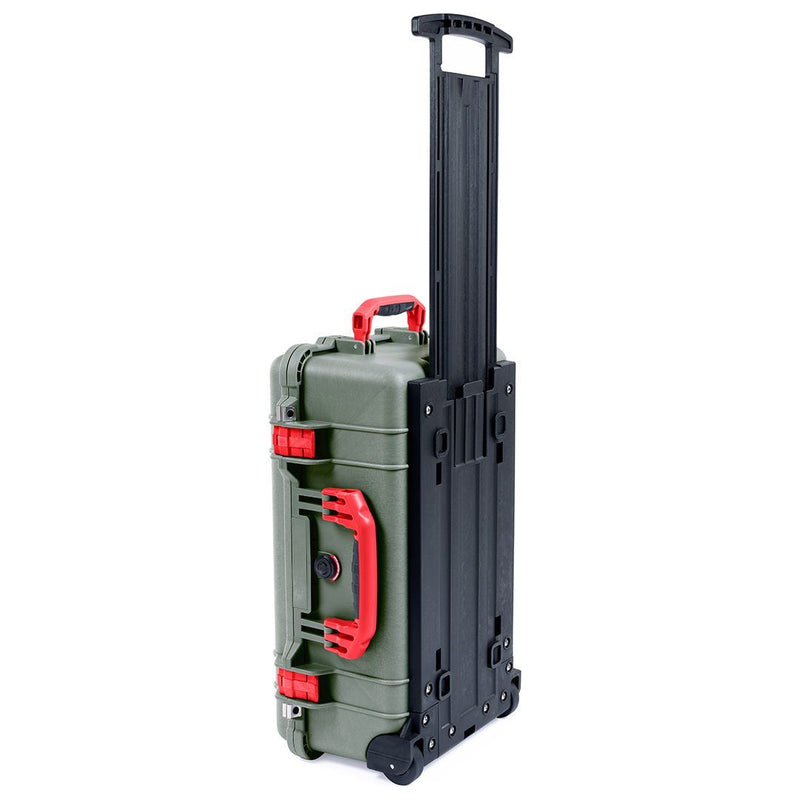 Pelican 1510 Case, OD Green with Red Handles & Latches ColorCase 