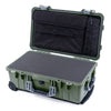 Pelican 1510 Case, OD Green with Silver Handles & Latches Pick & Pluck Foam with Computer Pouch ColorCase 015100-0201-130-180