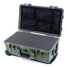 Pelican 1510 Case, OD Green with Silver Handles & Latches Pick & Pluck Foam with Mesh Lid Organizer ColorCase 015100-0101-130-180