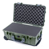 Pelican 1510 Case, OD Green with Silver Handles & Latches Pick & Pluck Foam with Convolute Lid Foam ColorCase 015100-0001-130-180