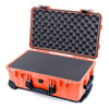 Pelican 1510 Case, Orange with Black Handles & Latches Pick & Pluck Foam with Convolute Lid Foam ColorCase 015100-0001-150-110