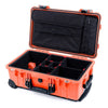 Pelican 1510 Case, Orange with Black Handles & Latches TrekPak Divider System with Computer Pouch ColorCase 015100-0220-150-110