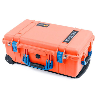 Pelican 1510 Case, Orange with Blue Handles & Latches ColorCase