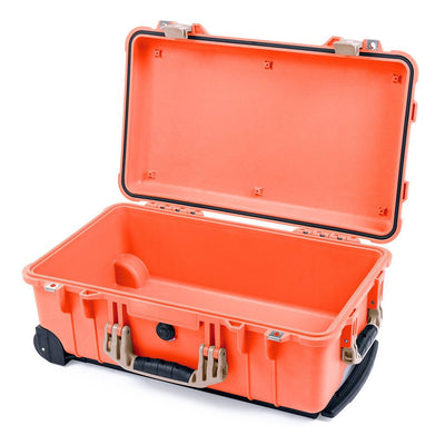 Pelican 1510 Case, Orange with Desert Tan Handles & Latches None (Case Only) ColorCase 015100-0000-150-310