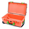 Pelican 1510 Case, Orange with Lime Green Handles & Latches None (Case Only) ColorCase 015100-0000-150-300