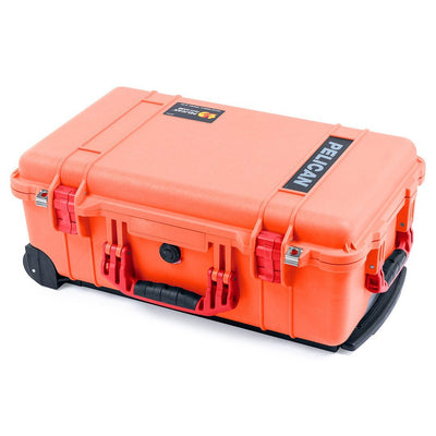 Pelican 1510 Case, Orange with Red Handles & Latches ColorCase