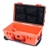 Pelican 1510 Case, Orange with Red Handles & Latches Mesh Lid Organizer Only ColorCase 015100-0100-150-320