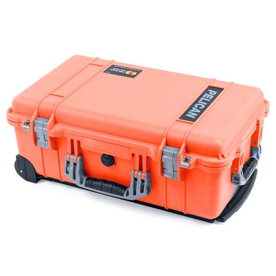 Pelican 1510 Case, Orange with Silver Handles & Latches ColorCase