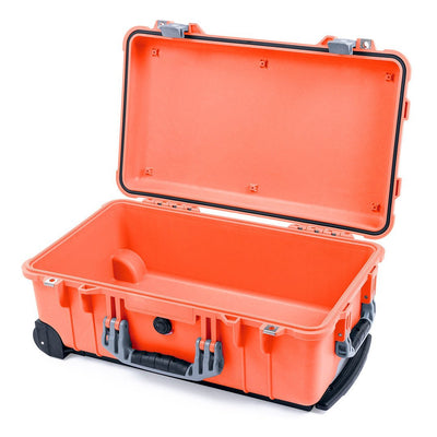 Pelican 1510 Case, Orange with Silver Handles & Latches None (Case Only) ColorCase 015100-0000-150-180