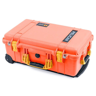 Pelican 1510 Case, Orange with Yellow Handles & Latches ColorCase