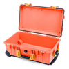 Pelican 1510 Case, Orange with Yellow Handles & Latches None (Case Only) ColorCase 015100-0000-150-240