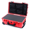 Pelican 1510 Case, Red with Black Handles & Latches Pick & Pluck Foam with Mesh Lid Organizer ColorCase 015100-0101-320-110