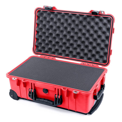 Pelican 1510 Case, Red with Black Handles & Latches Pick & Pluck Foam with Convolute Lid Foam ColorCase 015100-0001-320-110