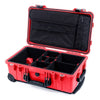 Pelican 1510 Case, Red with Black Handles & Latches TrekPak Divider System with Computer Pouch ColorCase 015100-0220-320-110