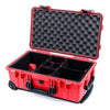 Pelican 1510 Case, Red with Black Handles & Latches TrekPak Divider System with Convolute Lid Foam ColorCase 015100-0020-320-110