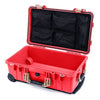 Pelican 1510 Case, Red with Desert Tan Handles & Latches Mesh Lid Organizer Only ColorCase 015100-0100-320-310