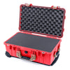 Pelican 1510 Case, Red with Desert Tan Handles & Latches Pick & Pluck Foam with Convolute Lid Foam ColorCase 015100-0001-320-310