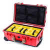 Pelican 1510 Case, Red with Desert Tan Handles & Latches Yellow Padded Microfiber Dividers with Mesh Lid Organizer ColorCase 015100-0110-320-310