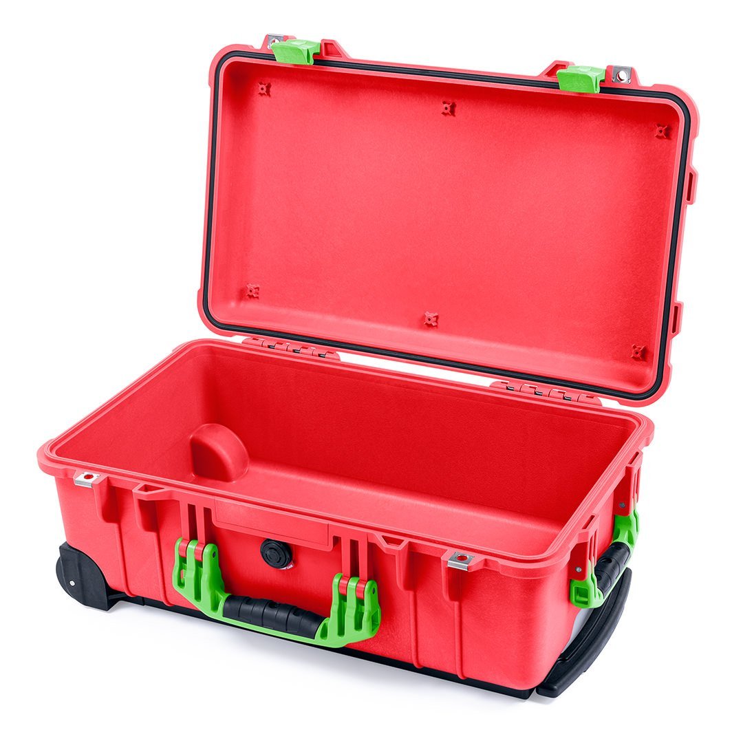 Pelican 1510 Case, Red with Lime Green Handles & Latches