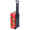Pelican 1510 Case, Red with Lime Green Handles & Latches ColorCase