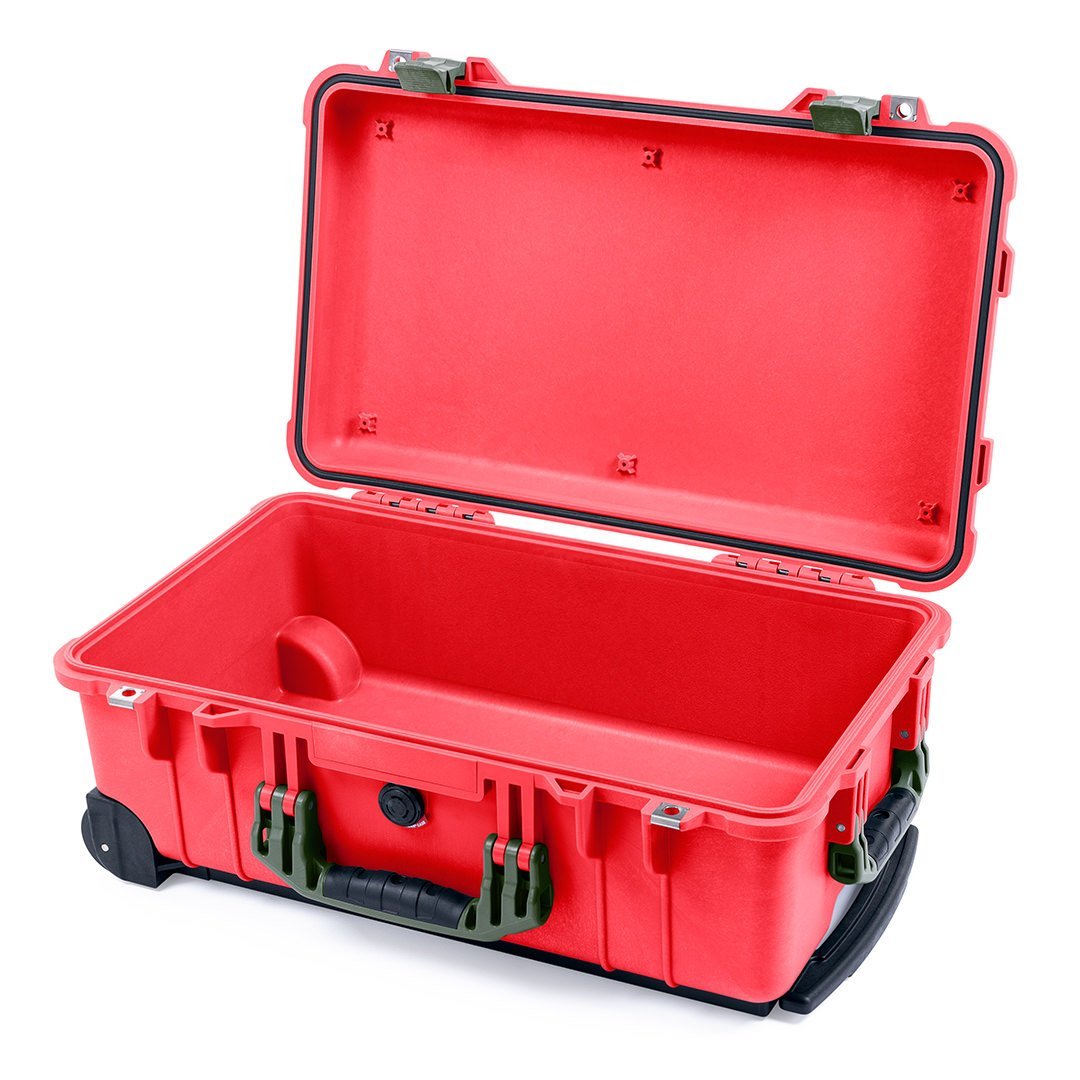 Pelican 1510 Case, Red with OD Green Handles &amp; Latches None (Case Only) ColorCase 015100-0000-320-130