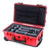 Pelican 1510 Case, Red with OD Green Handles & Latches Gray Padded Microfiber Dividers with Computer Pouch ColorCase 015100-0270-320-130