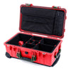 Pelican 1510 Case, Red with OD Green Handles & Latches TrekPak Divider System with Computer Pouch ColorCase 015100-0220-320-130