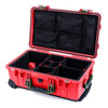 Pelican 1510 Case, Red with OD Green Handles & Latches TrekPak Divider System with Mesh Lid Organizer ColorCase 015100-0120-320-130